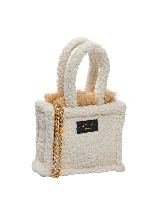 TEDDY BEIGE MINI TOTE BAG