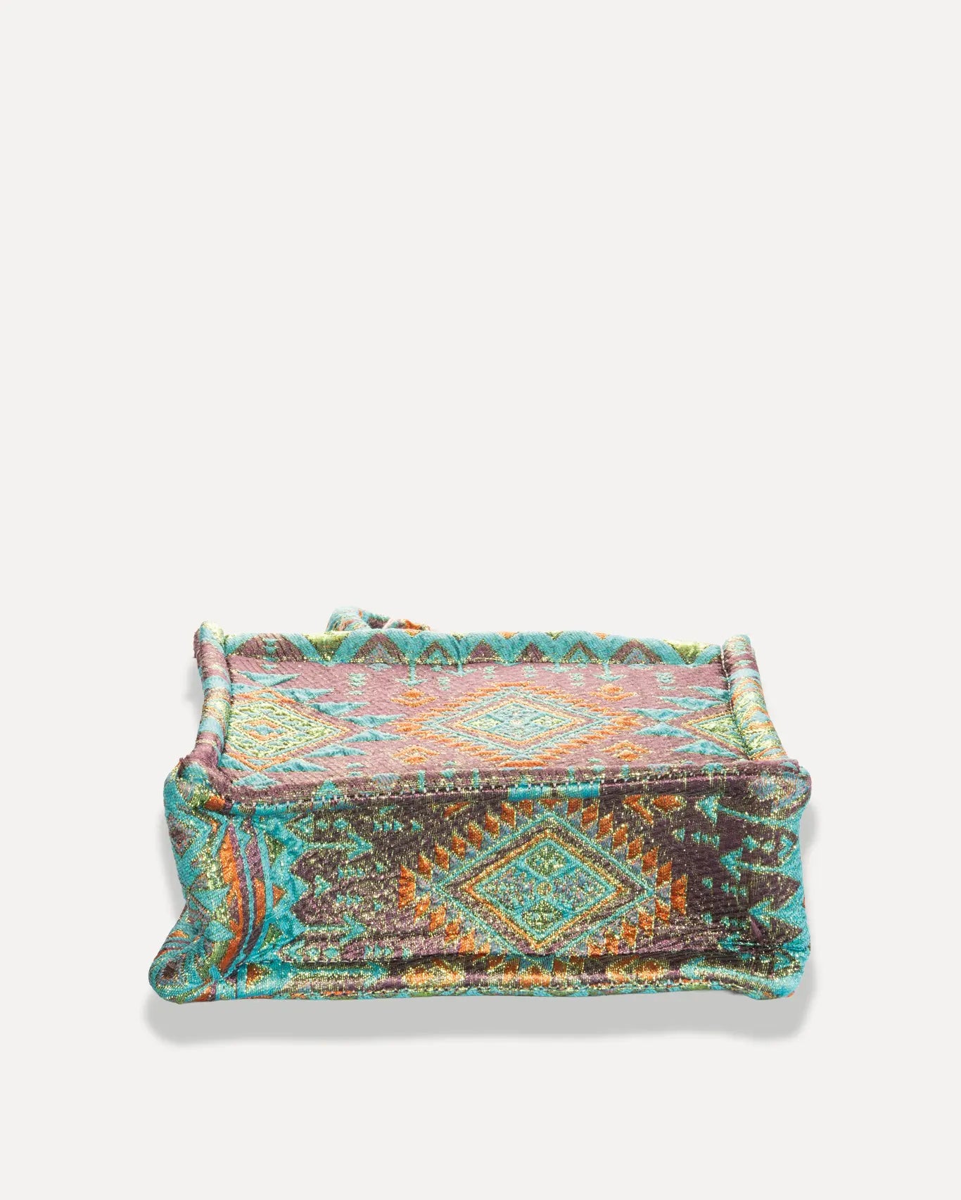 Bodenansicht Fegarada Mini Tote Bag Sorena Greece, flacher Boden kleiner Shopper stabiles Fundament handgefertigt