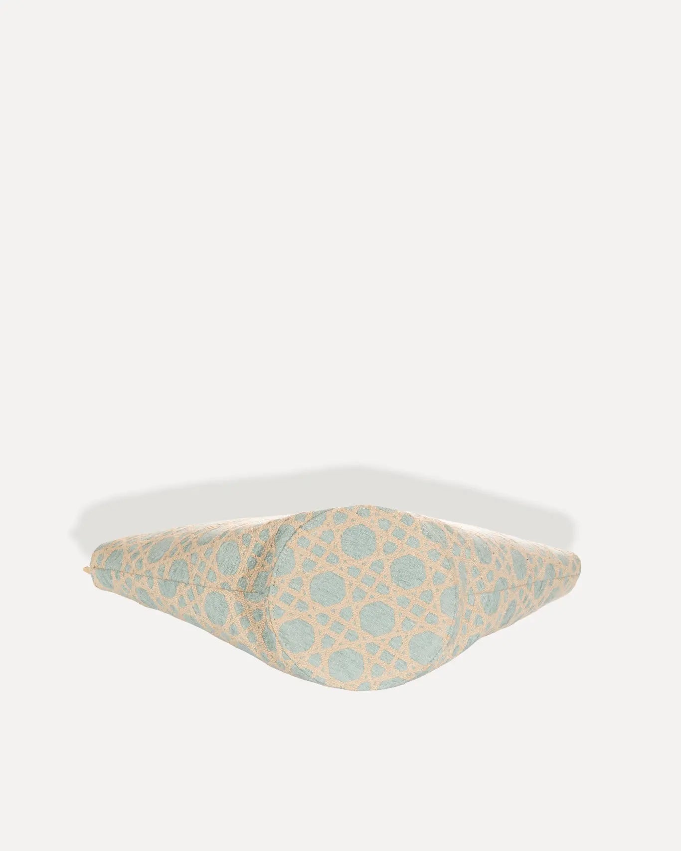 Bodenansicht Oceanis Medium Basket Bag Sorena Greece, stabiler Jacquard Korbboden Blau Beige Unterseite
