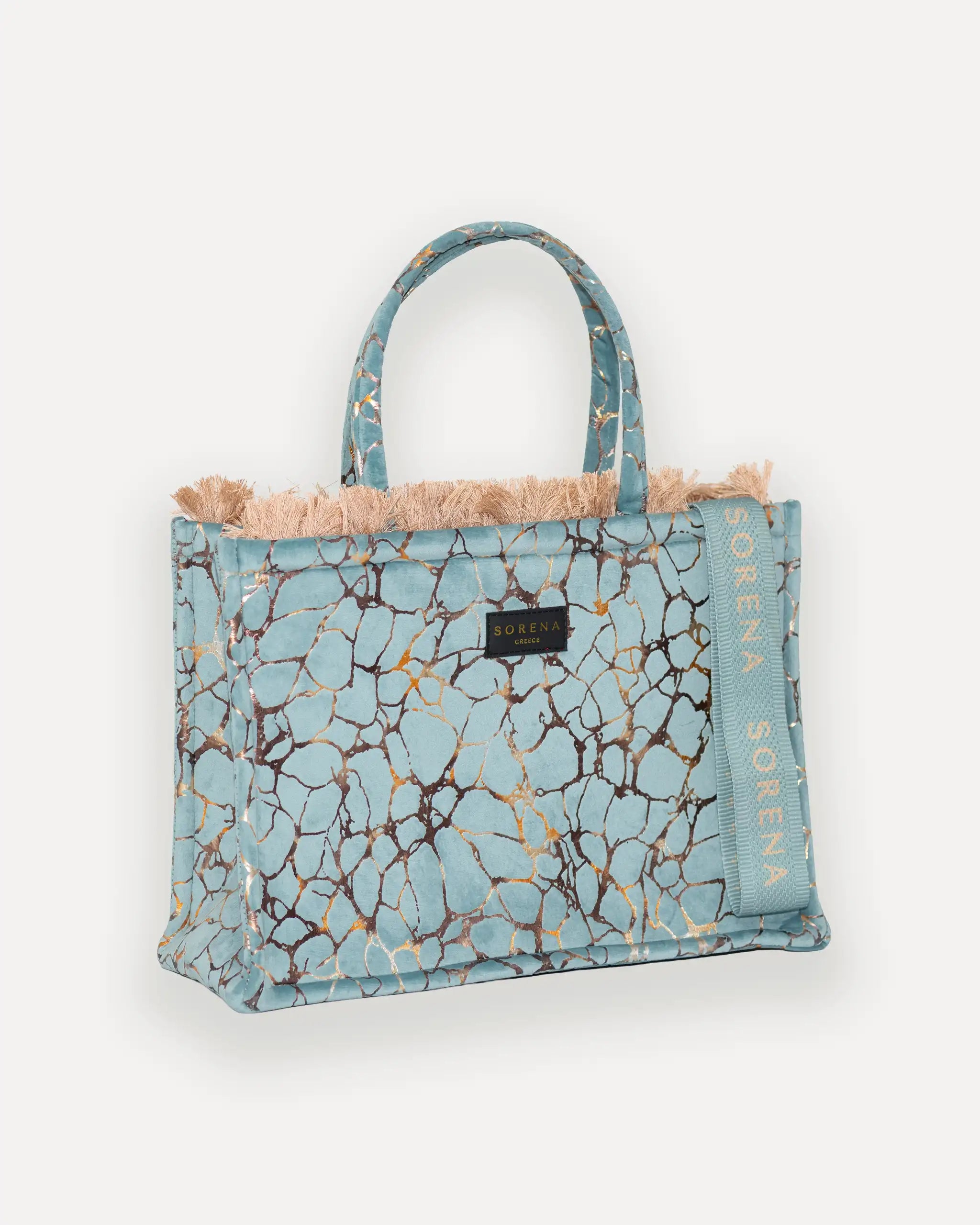 Seitenansicht rechts der SORENA tote bag mit Reissverschluss – elegante shopper tasche für Damen, ideal für Business, City Looks und Alltag. Premium Accessoire mit Charakter.