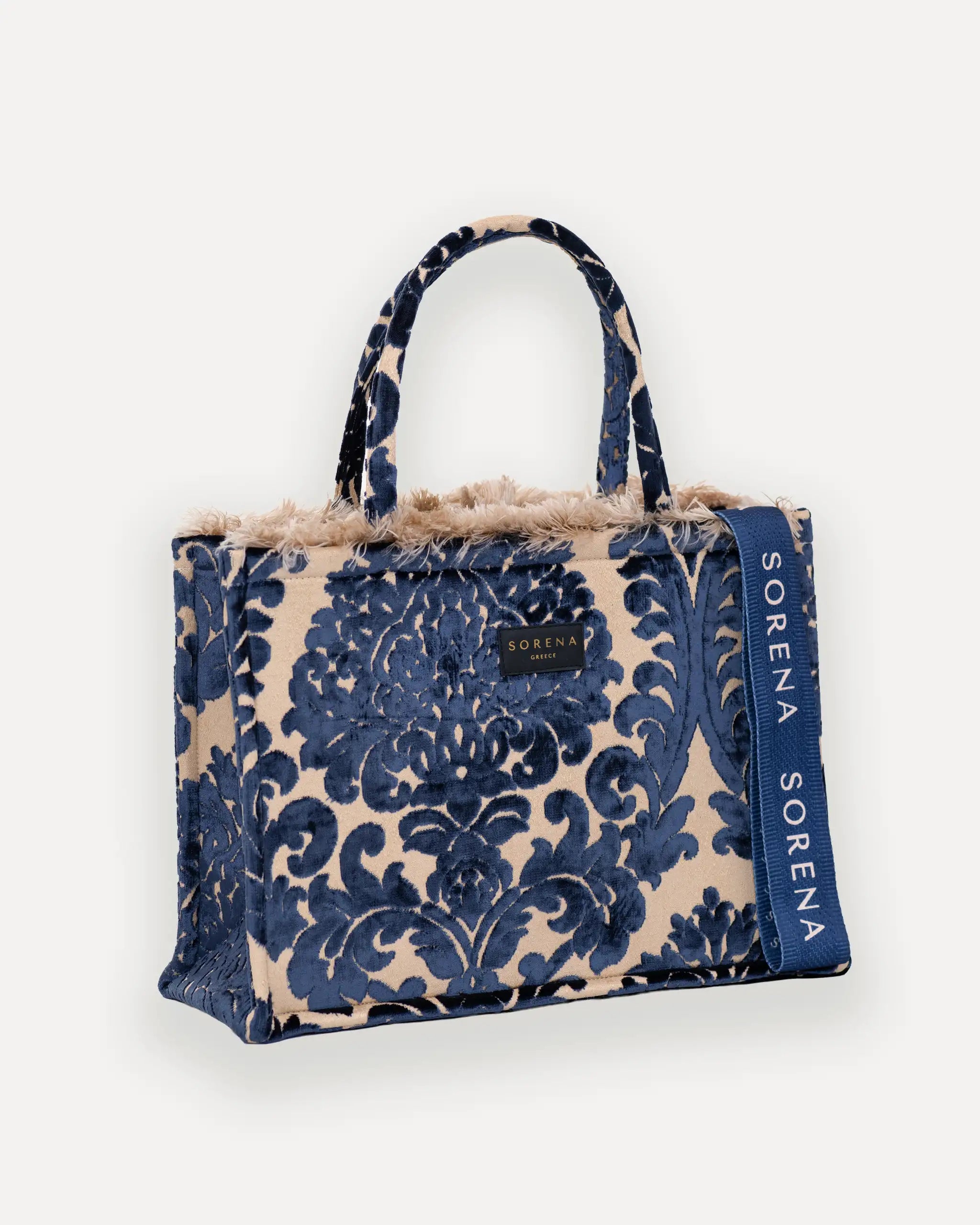 SORENA large tote bag seitlich grosse Tasche nachhaltige Shopper handgemacht vegan Schweiz