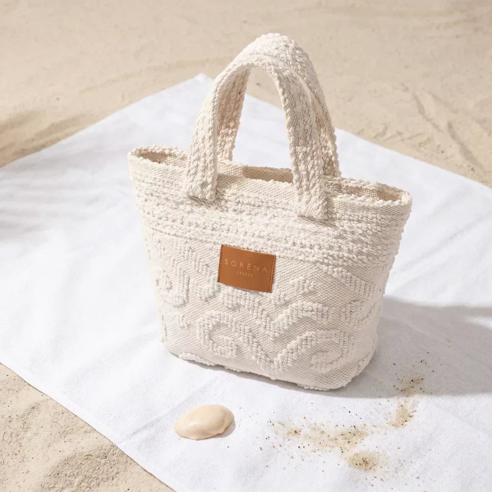 chiara Mini Beach Bag in weiss von Sorena Greece 