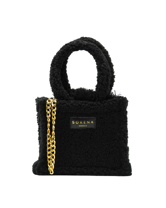 TEDDY BLACK MINI TOTE BAG