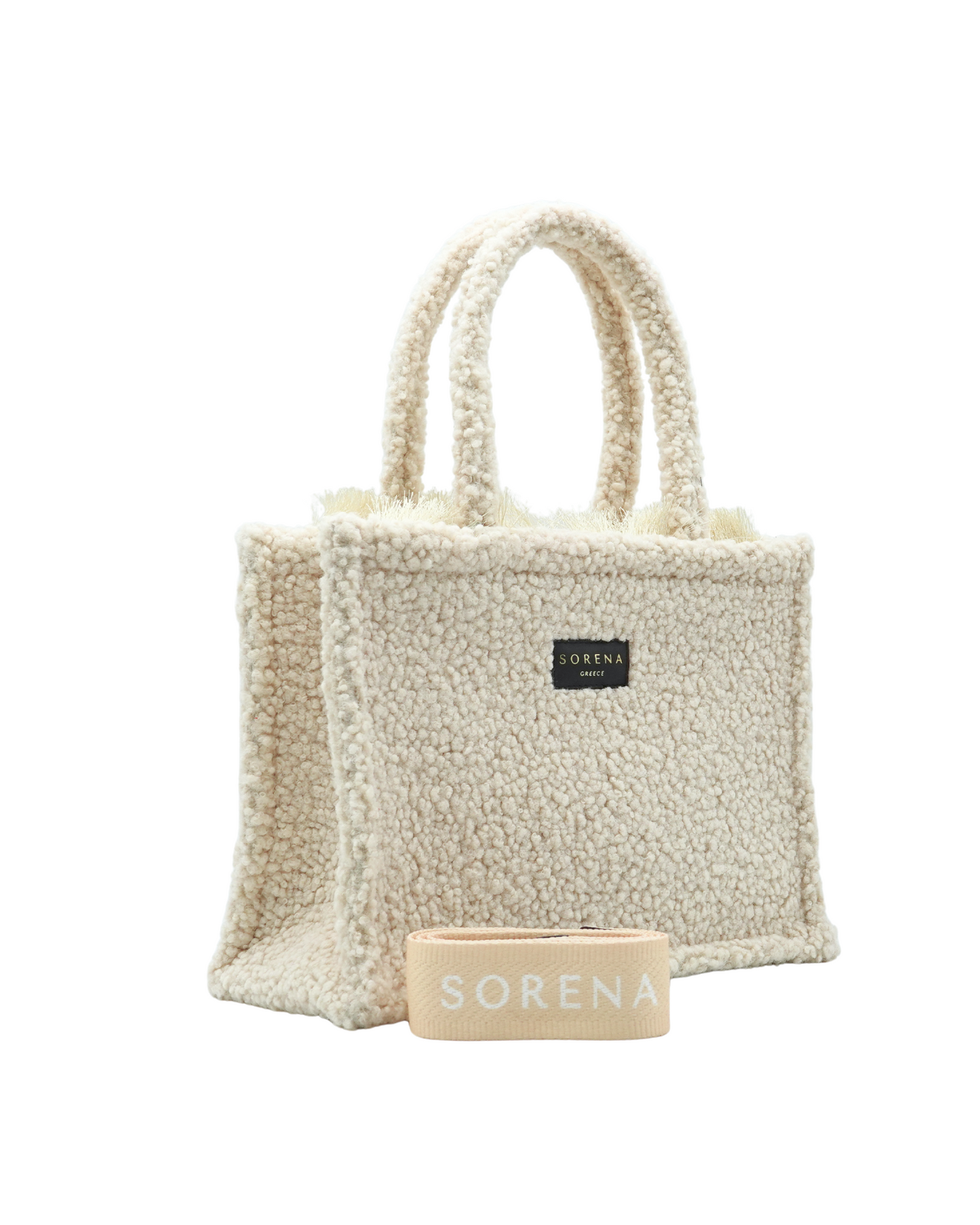 TEDDY BEIGE MEDIUM TOTE BAG