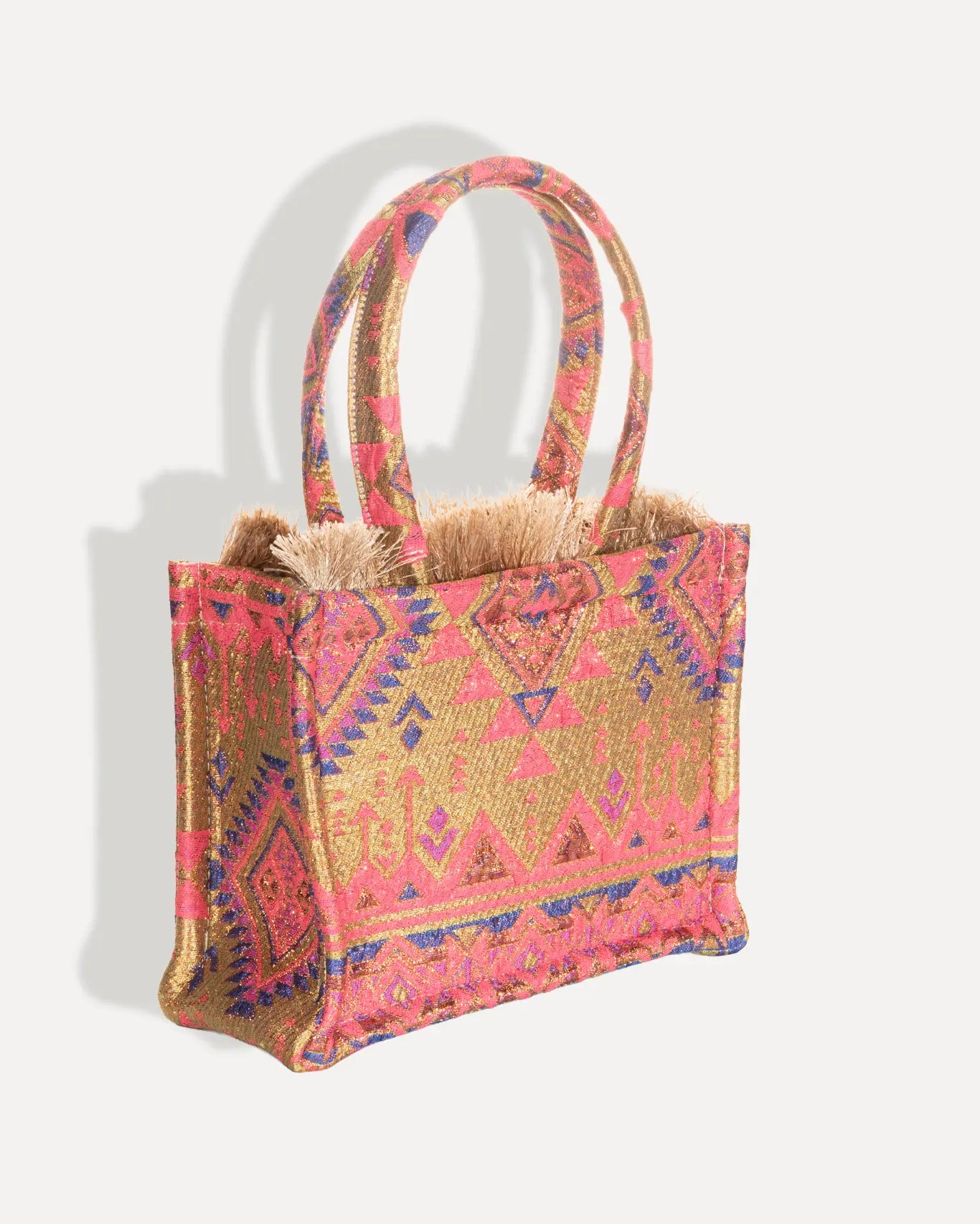 Rückseite Nisiotissa Mini Tote Bag Sorena Greece, mini Shopper Rückseite handgefertigte Qualität Cycladen Kollektion