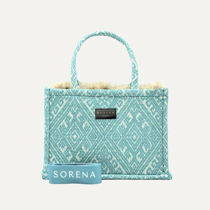 SORENA SXOINOUSA – Insel-Shopper in Türkis, handgemacht