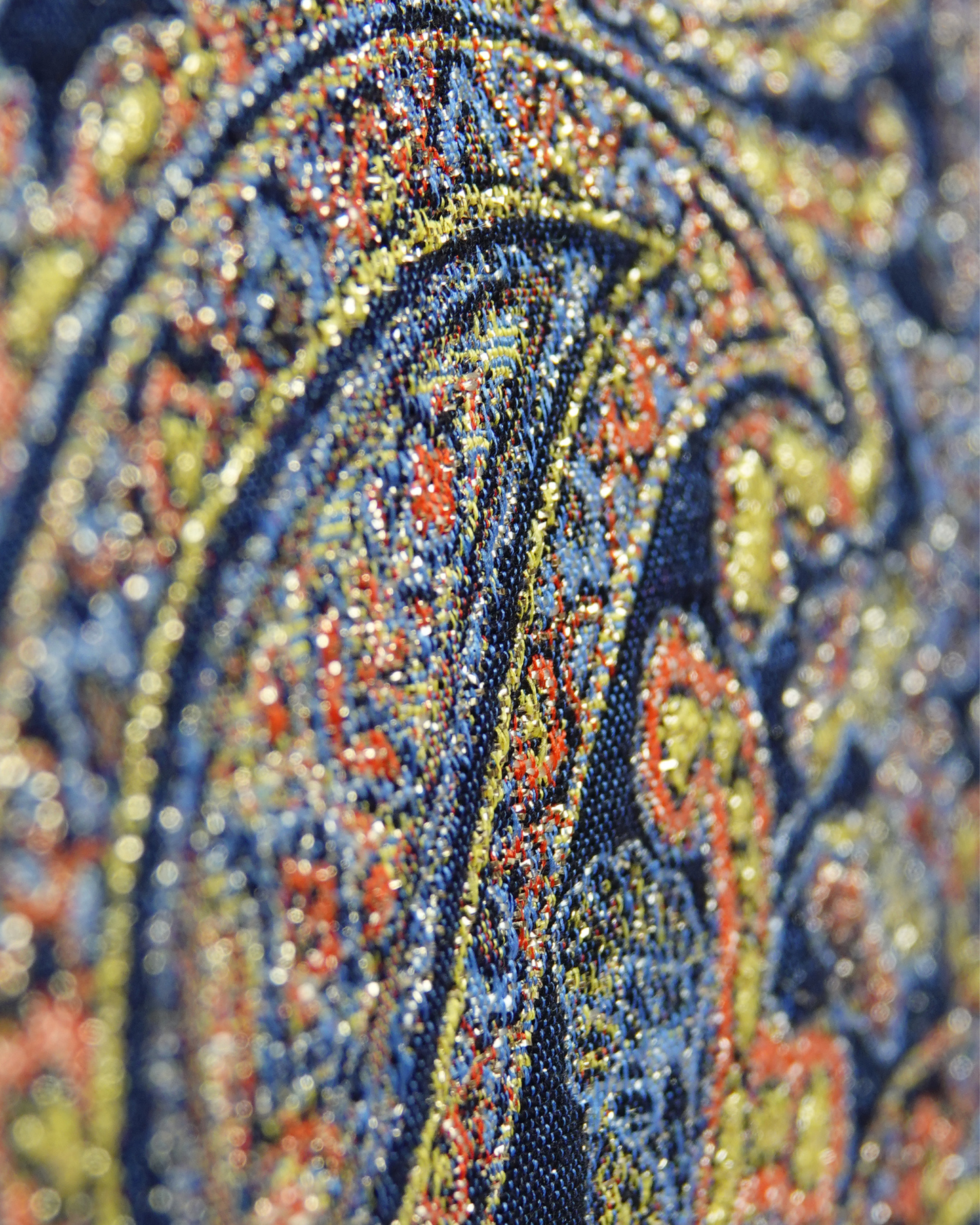 SORENA CLEIO – Shopper mit Paisley-Muster in Blau-Braun, handgemacht