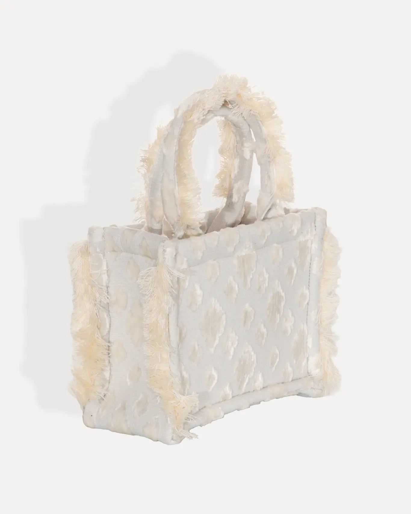 Rückseite Bohina Milos Small Sorena Greece, kleine Bohina Tasche Creme Rückseite handgefertigte Verarbeitung