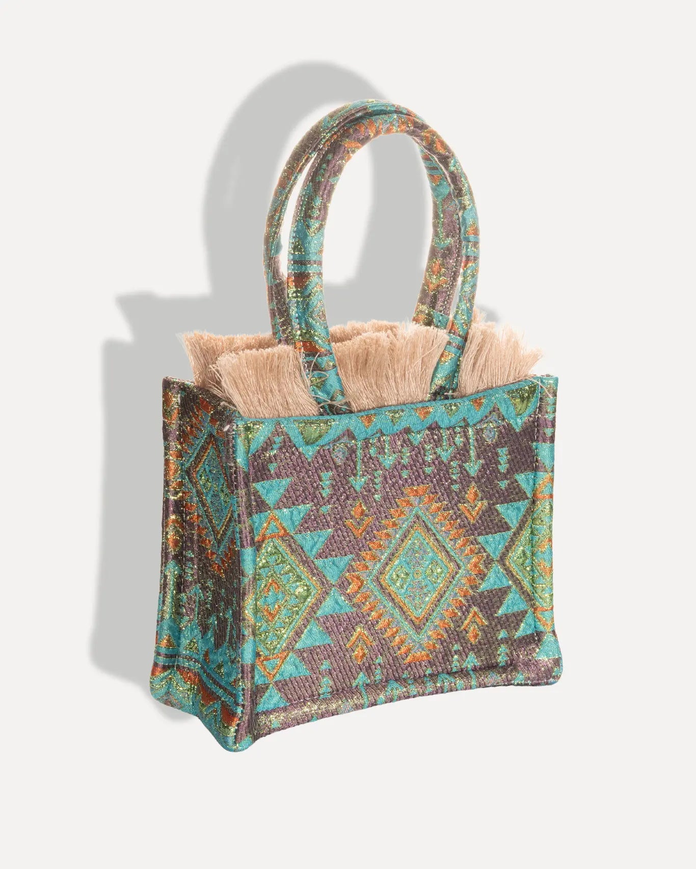 Rückseite Fegarada Mini Tote Bag Sorena Greece, handgefertigte Rückseite mini Shopper mondschein Kollektion Sorena