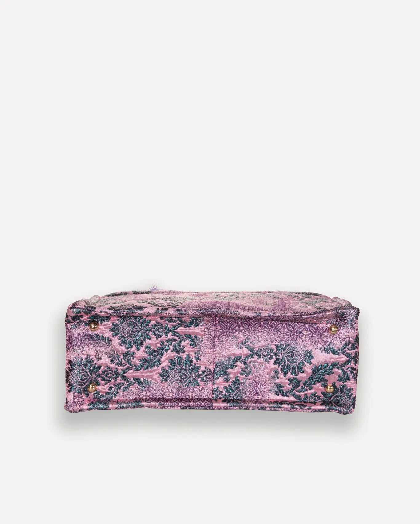 Bodenansicht Fragosyko Medium Tote Bag Sorena Greece, stabiler Jacquard Boden mittlerer Shopper Unterseite handgefertigt.