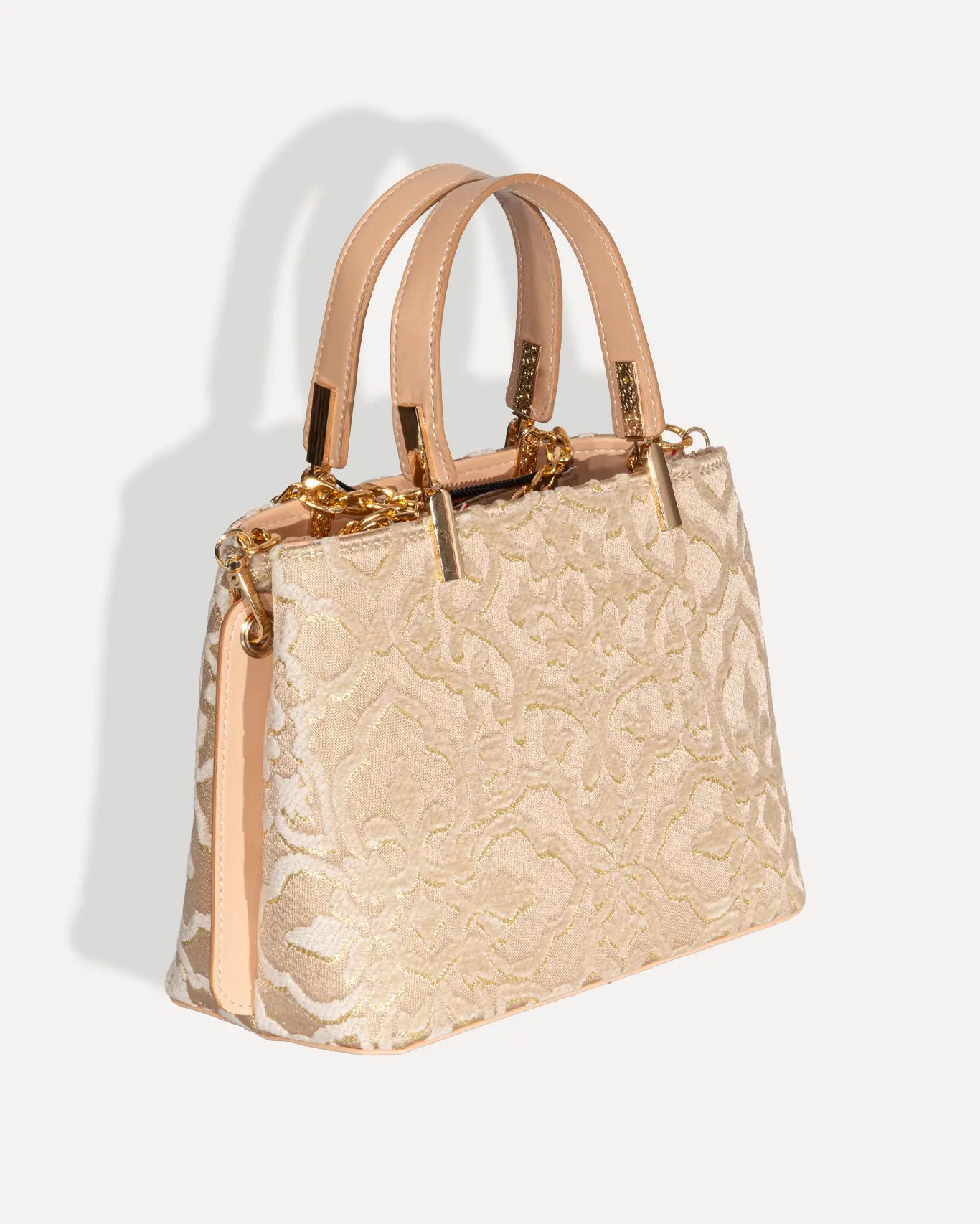 Rückseite Galleria Bag Theros Edition Sorena Greece, handgefertigte Rückseite Galleria Tasche goldfarbene Details
