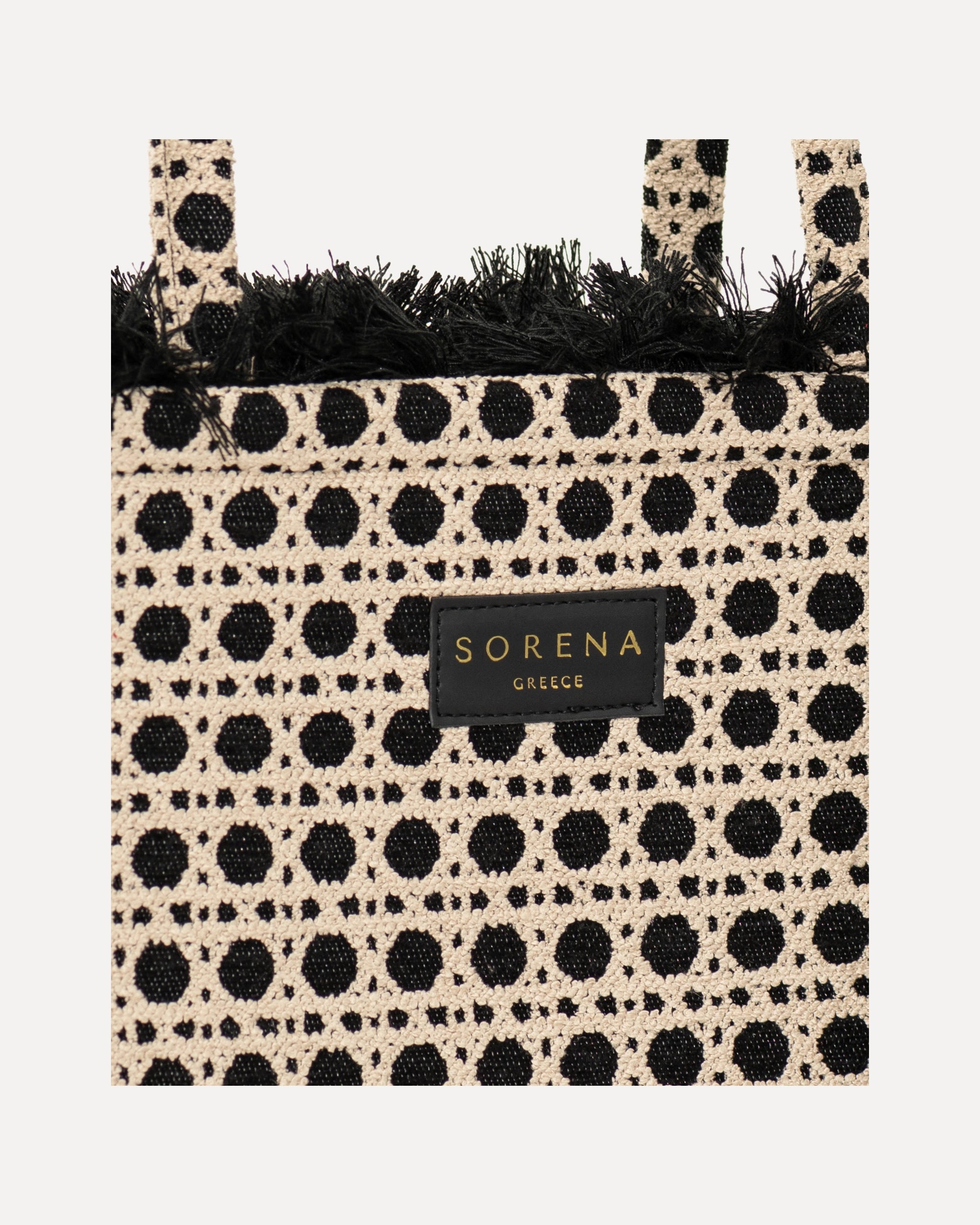 Sorena Greece Shopper Madalena Schwarz, Beige - Business, vegan